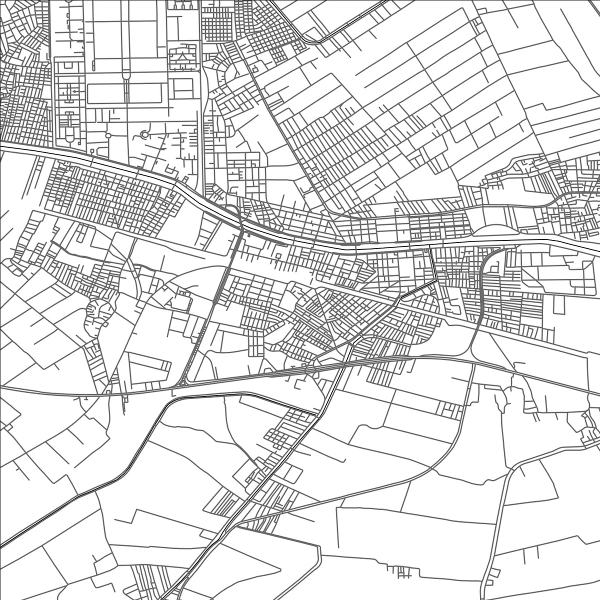 ROAD MAP OF KAFR AD DAWWAR, EGYPT BY MAPBAKES