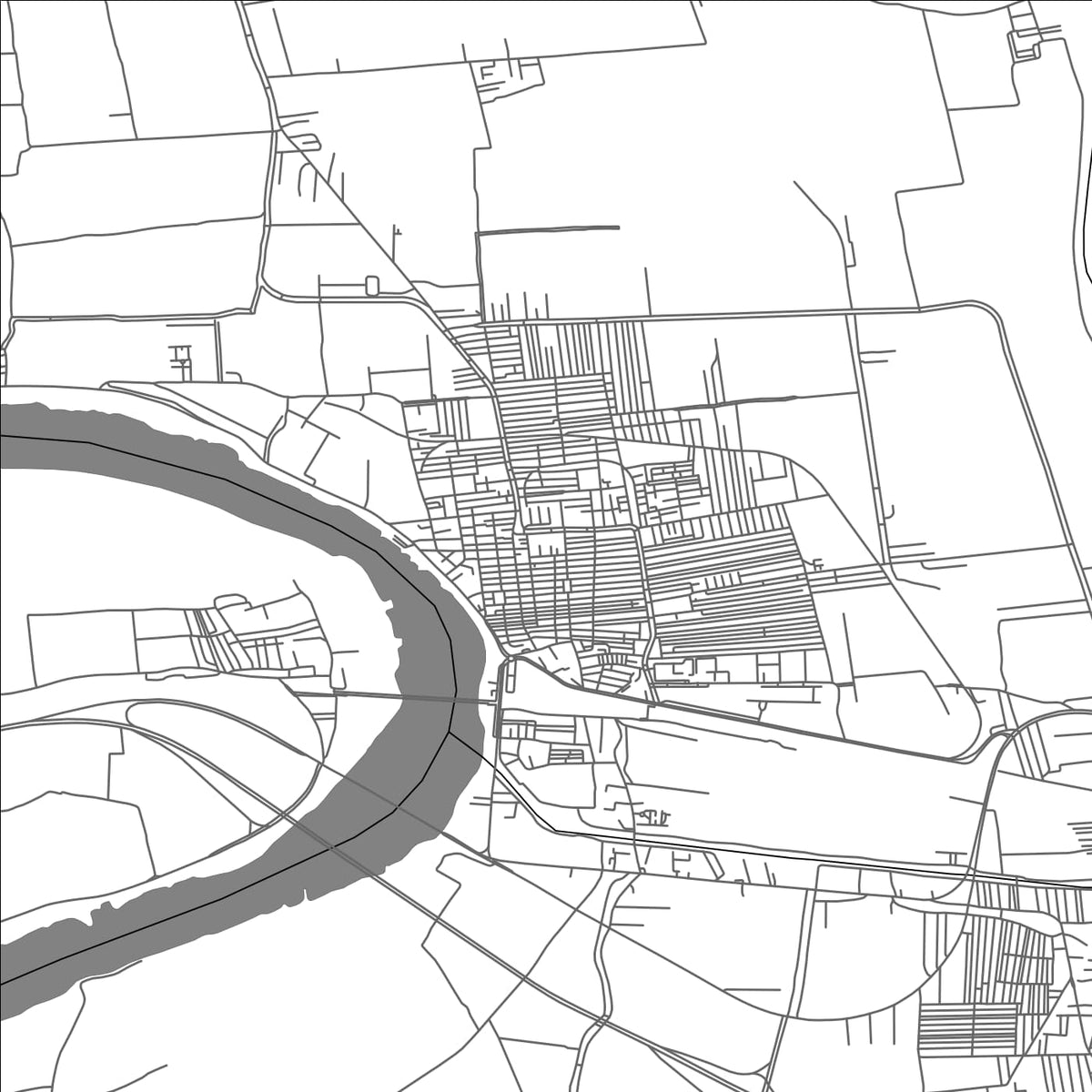 ROAD MAP OF KAFR AZ ZAYYAT, EGYPT BY MAPBAKES
