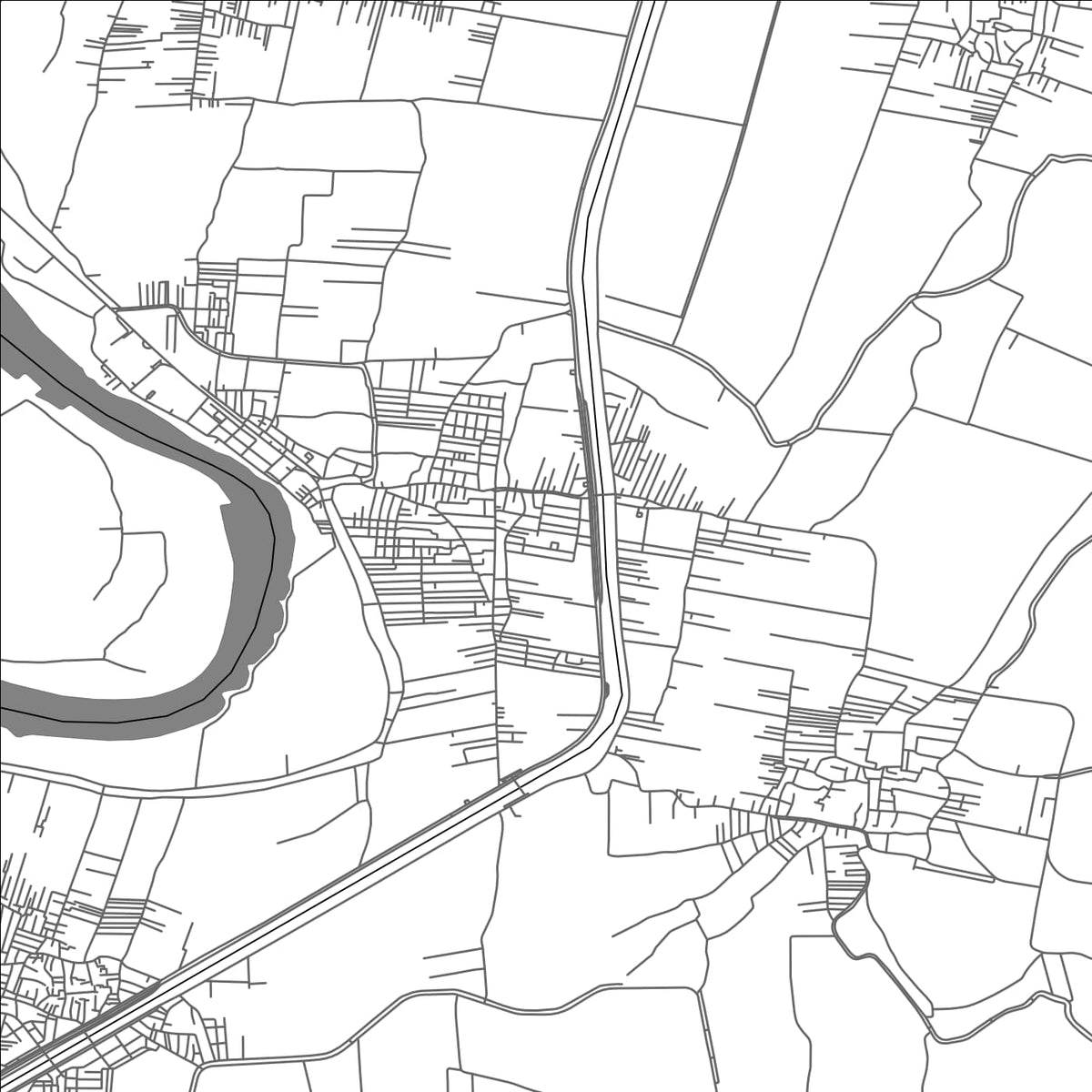 ROAD MAP OF KAFR SHUKR, EGYPT BY MAPBAKES