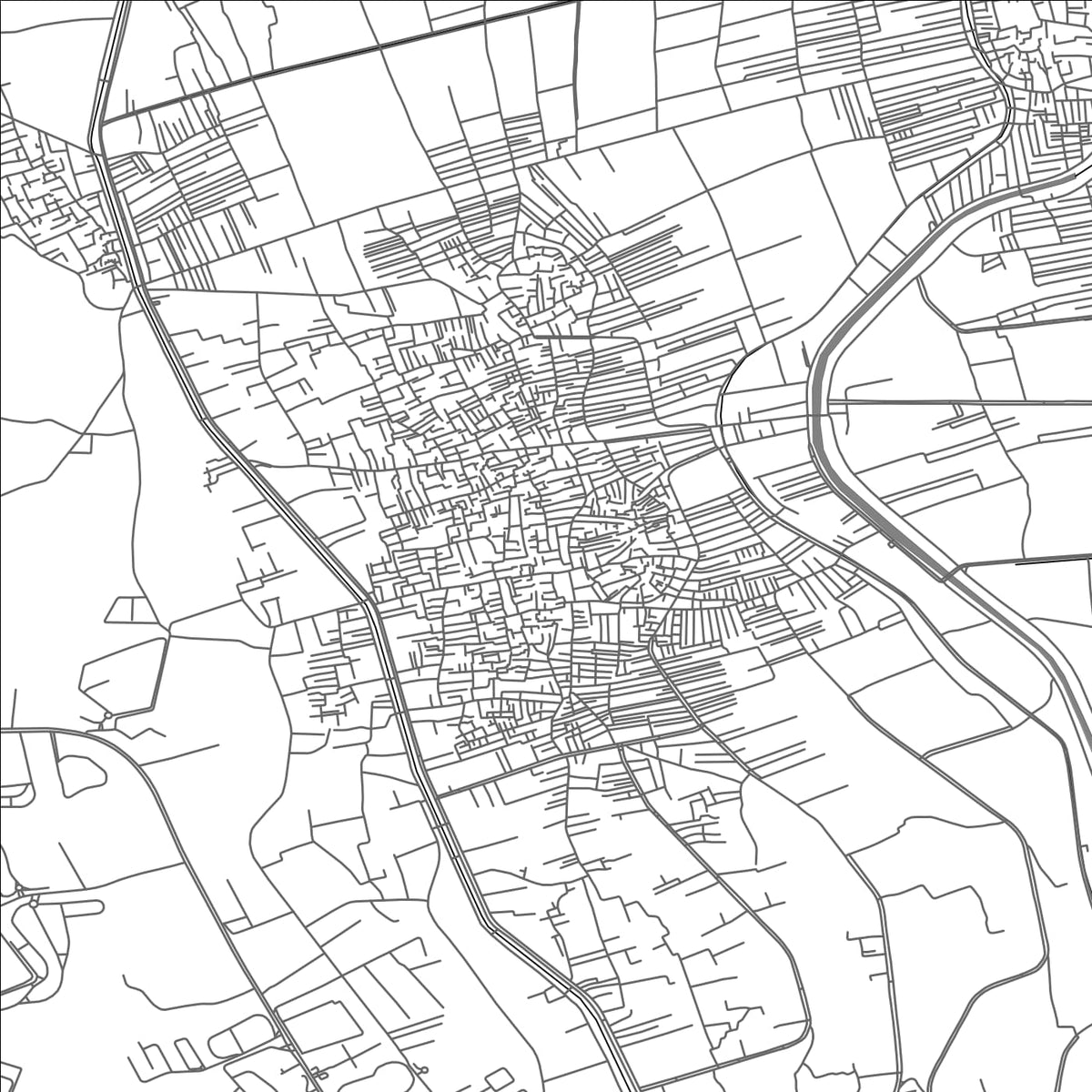 ROAD MAP OF KIRDASAH, EGYPT BY MAPBAKES