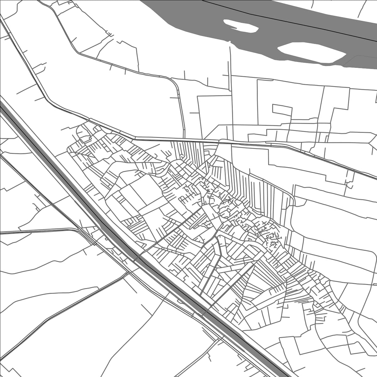 ROAD MAP OF MANFALUT, EGYPT BY MAPBAKES