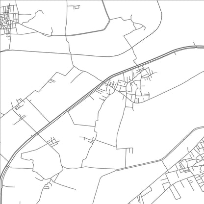 ROAD MAP OF QANTIR, EGYPT BY MAPBAKES
