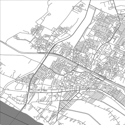 ROAD MAP OF QINA, EGYPT BY MAPBAKES