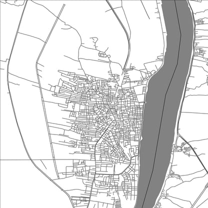 ROAD MAP OF ROSETTA, EGYPT BY MAPBAKES