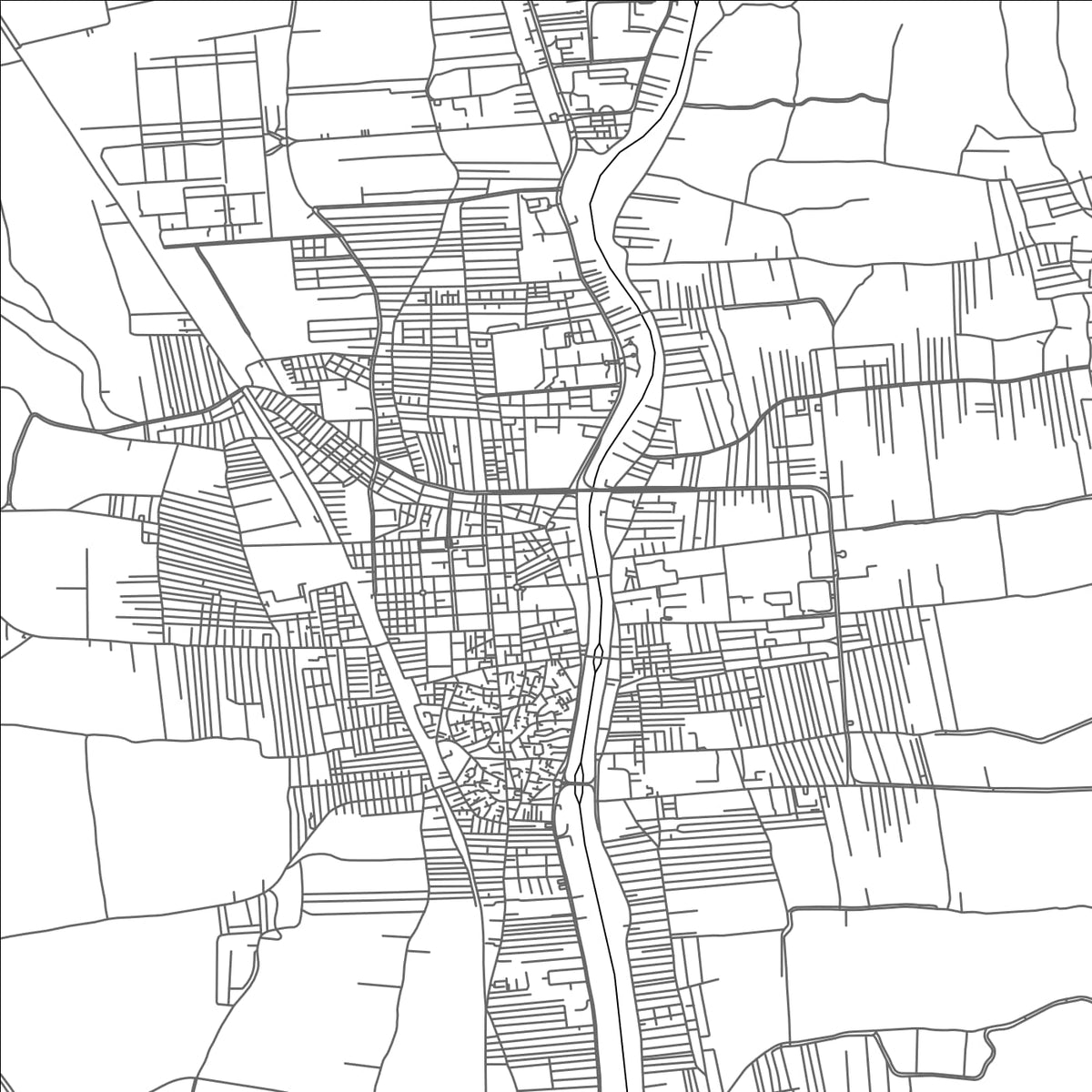 ROAD MAP OF SHIBIN AL KAWM, EGYPT BY MAPBAKES
