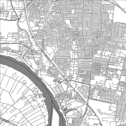 ROAD MAP OF SHUBRA AL KHAYMAH, EGYPT BY MAPBAKES