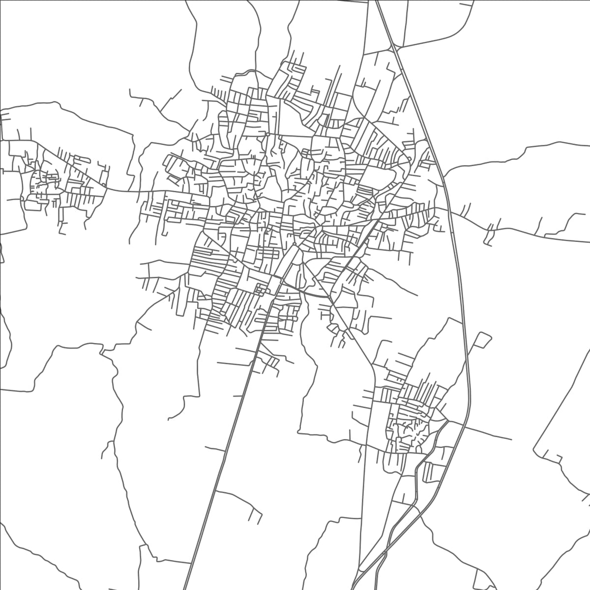 ROAD MAP OF SINNURIS, EGYPT BY MAPBAKES