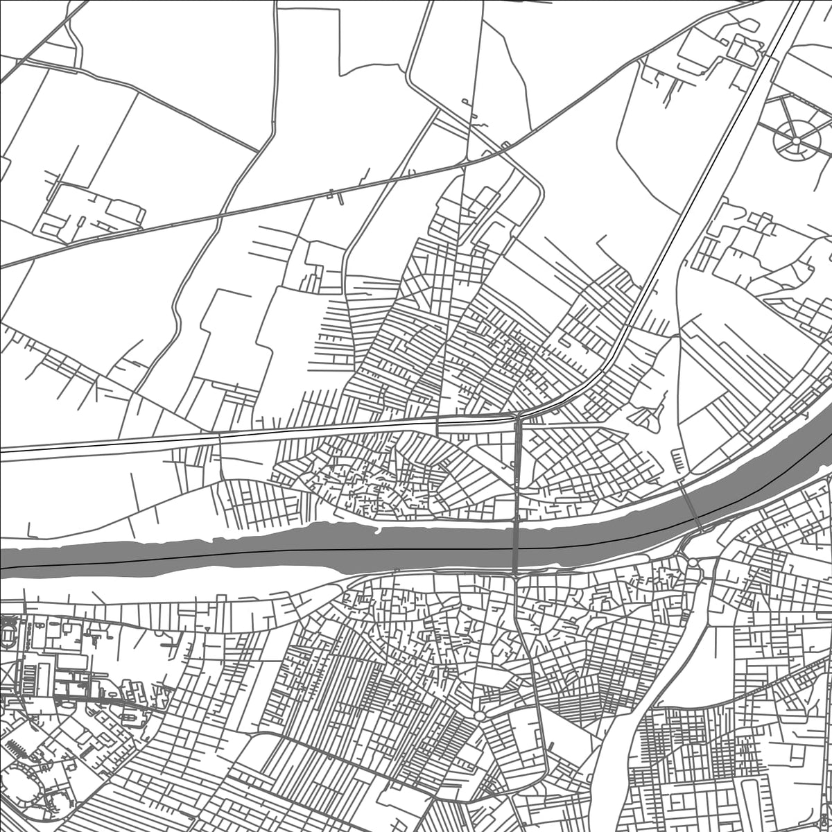 ROAD MAP OF TALKHA, EGYPT BY MAPBAKES