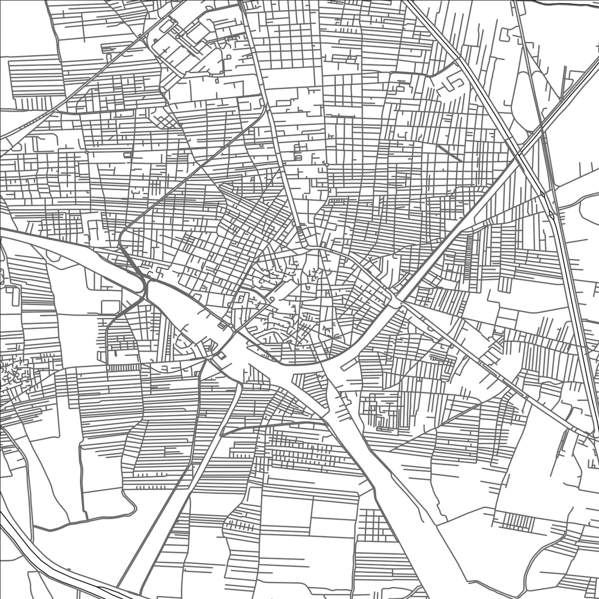 ROAD MAP OF TANTA, EGYPT BY MAPBAKES