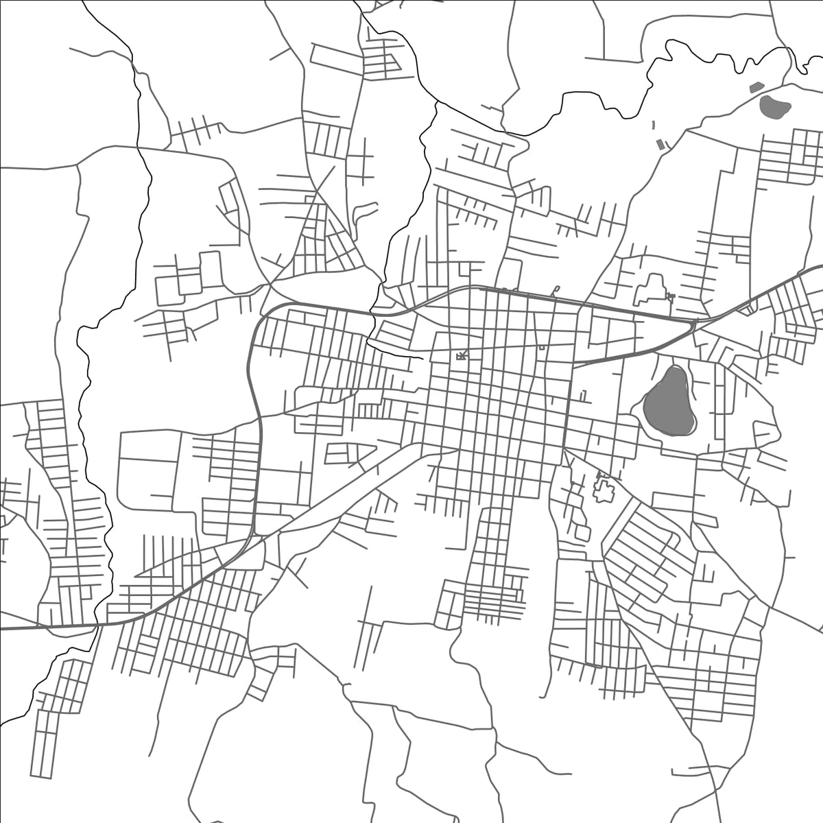ROAD MAP OF CHALCHUAPA, EL SALVADOR BY MAPBAKES