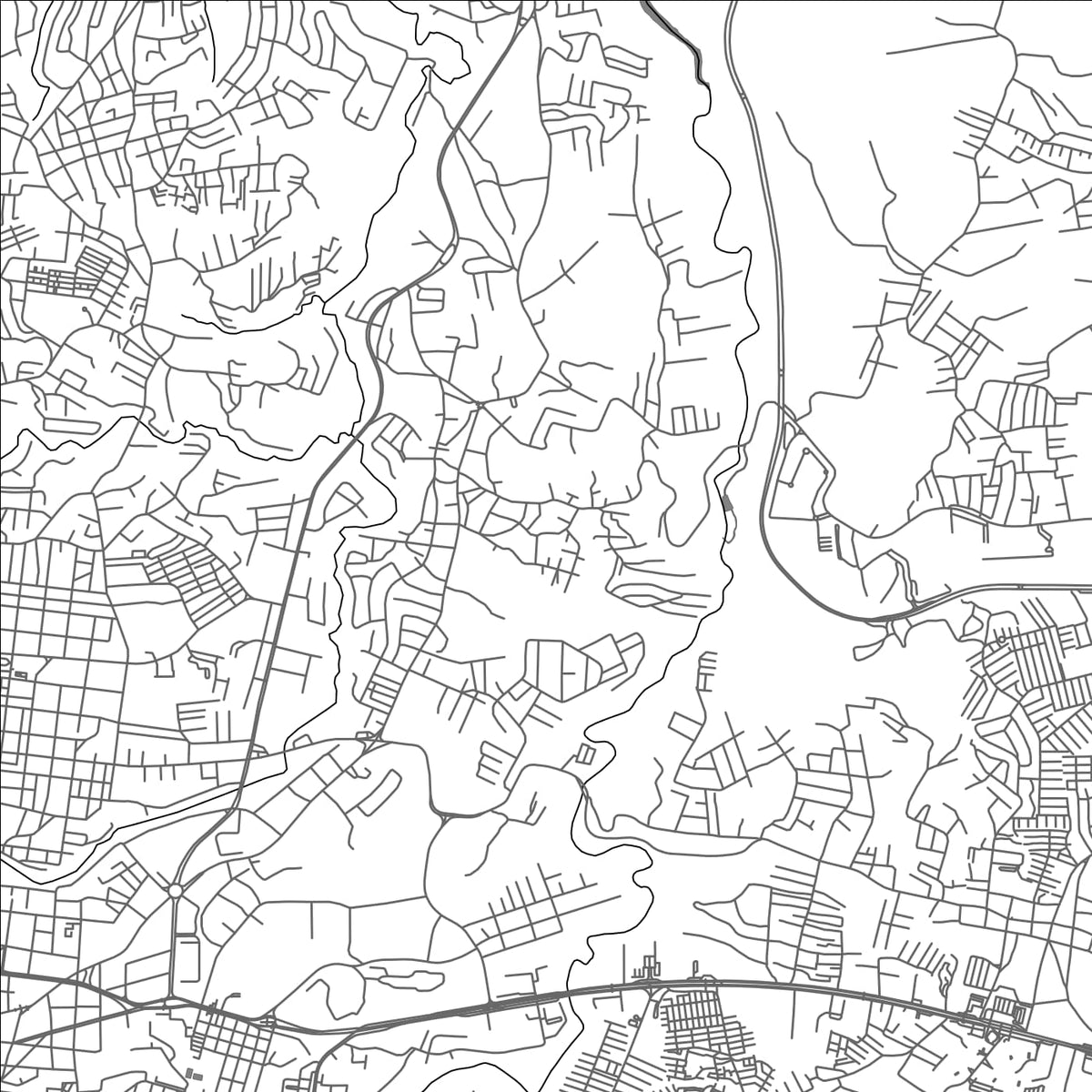 ROAD MAP OF DELGADO, EL SALVADOR BY MAPBAKES
