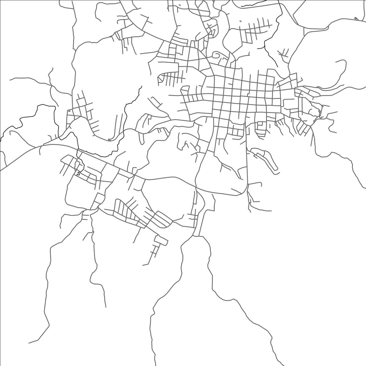 ROAD MAP OF SENSUNTEPEQUE, EL SALVADOR BY MAPBAKES