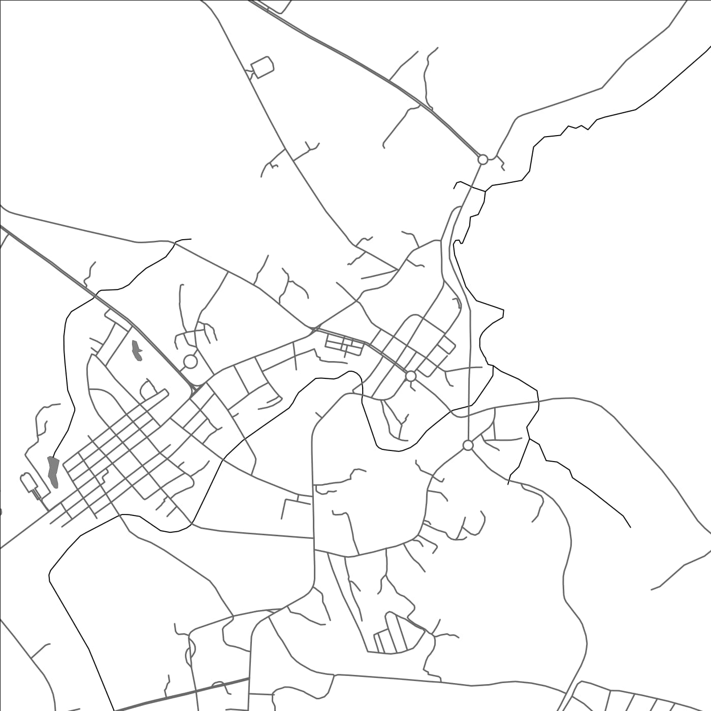 ROAD MAP OF MONGOMO, EQUATORIAL GUINEA BY MAPBAKES