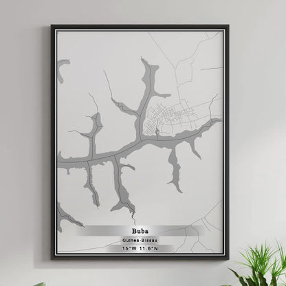 ROAD MAP OF BUBA, GUINEA-BISSAU BY MAPBAKES