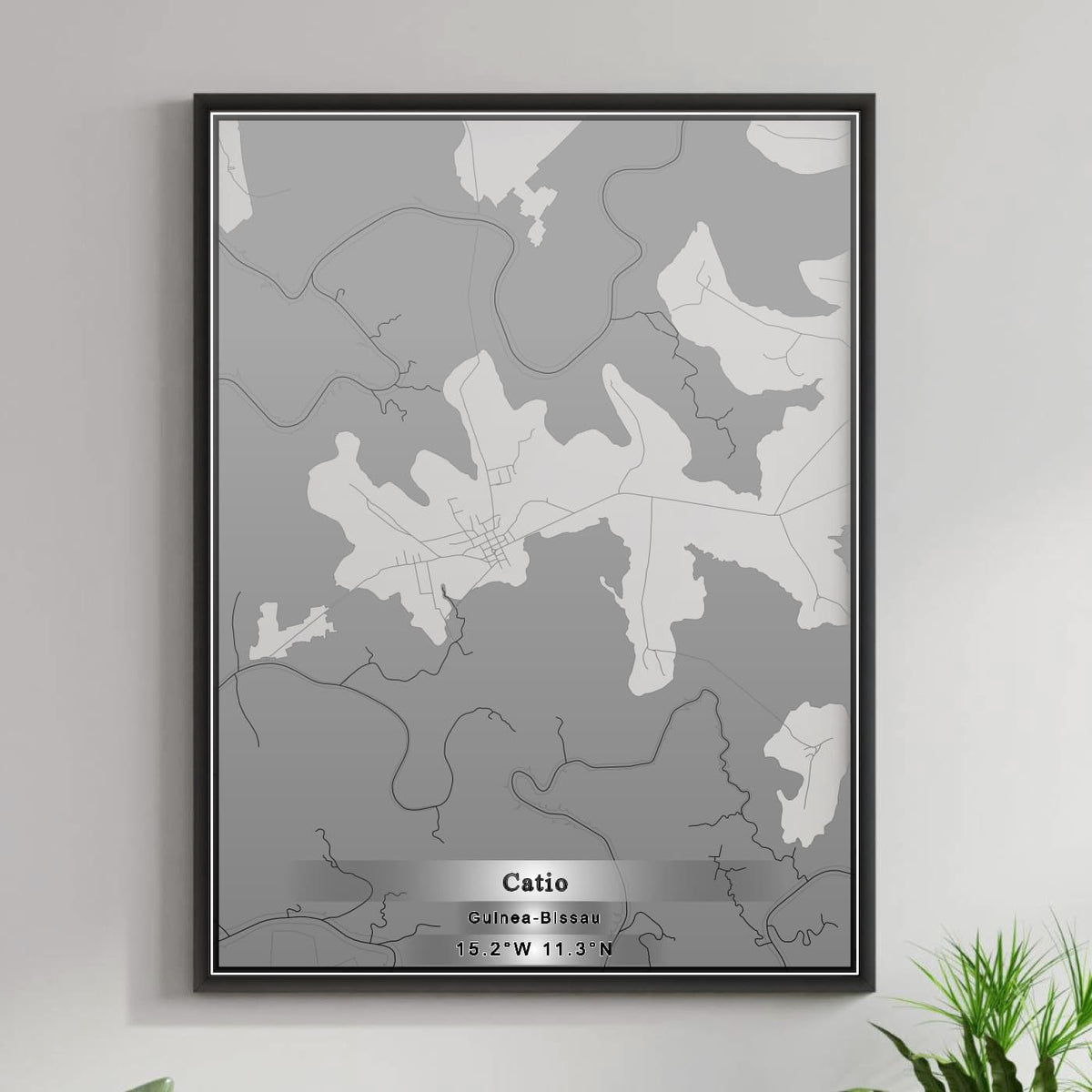 ROAD MAP OF CATIO, GUINEA-BISSAU BY MAPBAKES