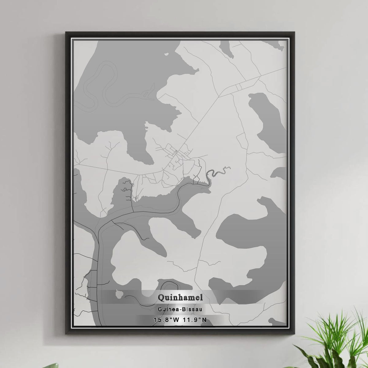 ROAD MAP OF QUINHAMEL, GUINEA-BISSAU BY MAPBAKES