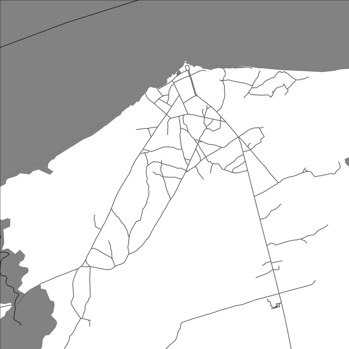 ROAD MAP OF CACHEU, GUINEA-BISSAU BY MAPBAKES
