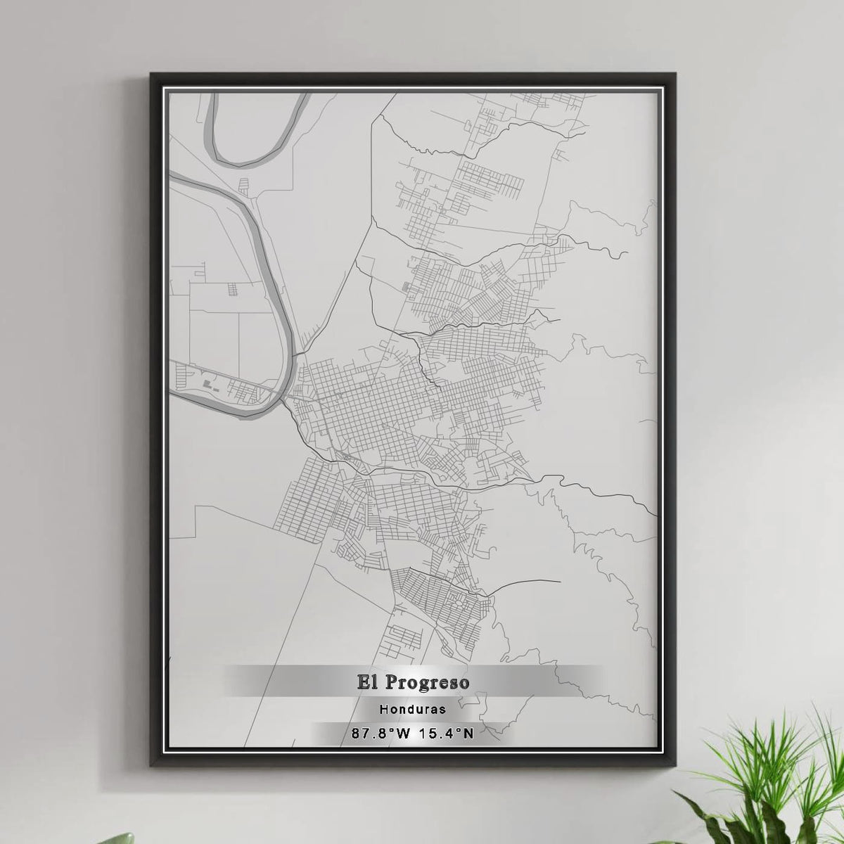 ROAD MAP OF EL PROGRESO, HONDURAS BY MAPBAKES