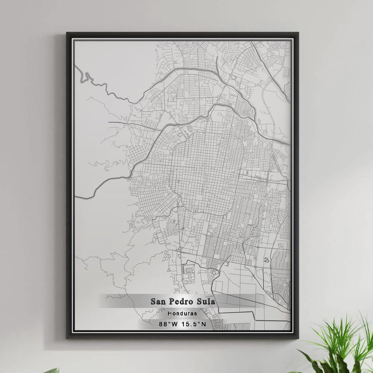 ROAD MAP OF SAN PEDRO SULA, HONDURAS BY MAPBAKES