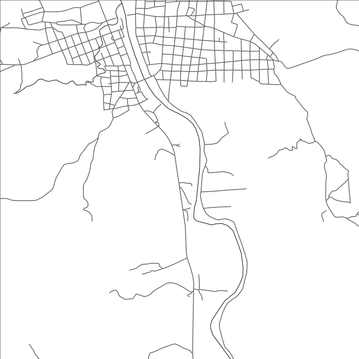 ROAD MAP OF BONITO ORIENTAL, HONDURAS BY MAPBAKES
