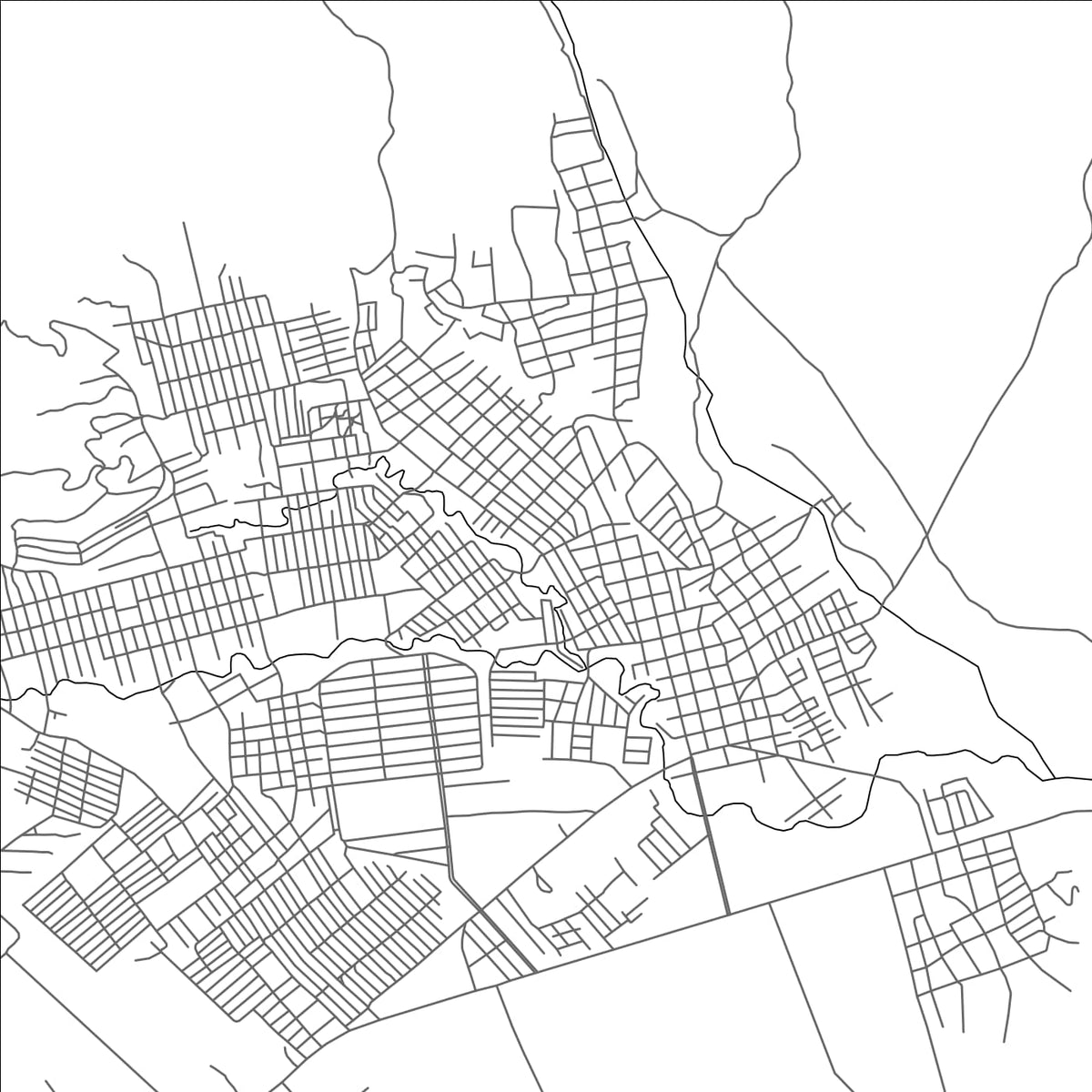 ROAD MAP OF COFRADIA, HONDURAS BY MAPBAKES