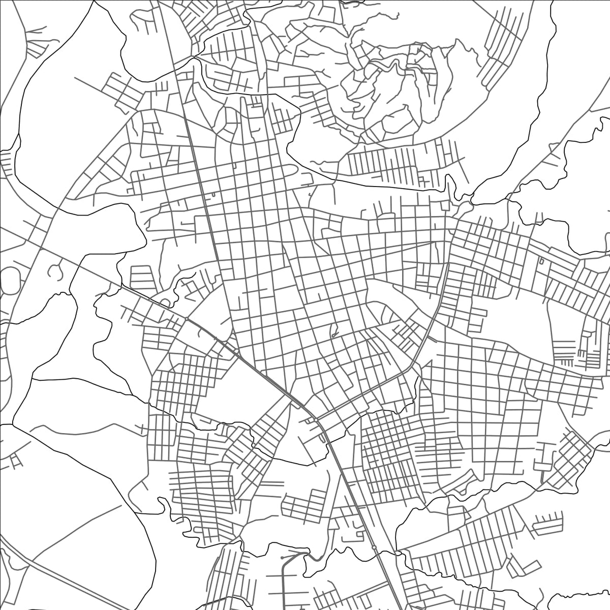 ROAD MAP OF COMAYAGUA, HONDURAS BY MAPBAKES