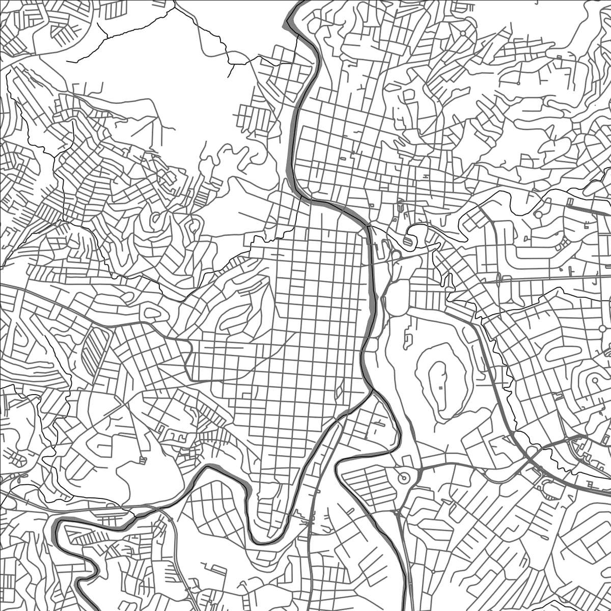 ROAD MAP OF COMAYAGUELA, HONDURAS BY MAPBAKES