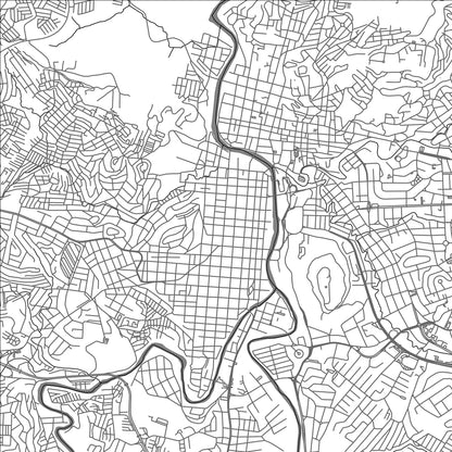 ROAD MAP OF COMAYAGUELA, HONDURAS BY MAPBAKES