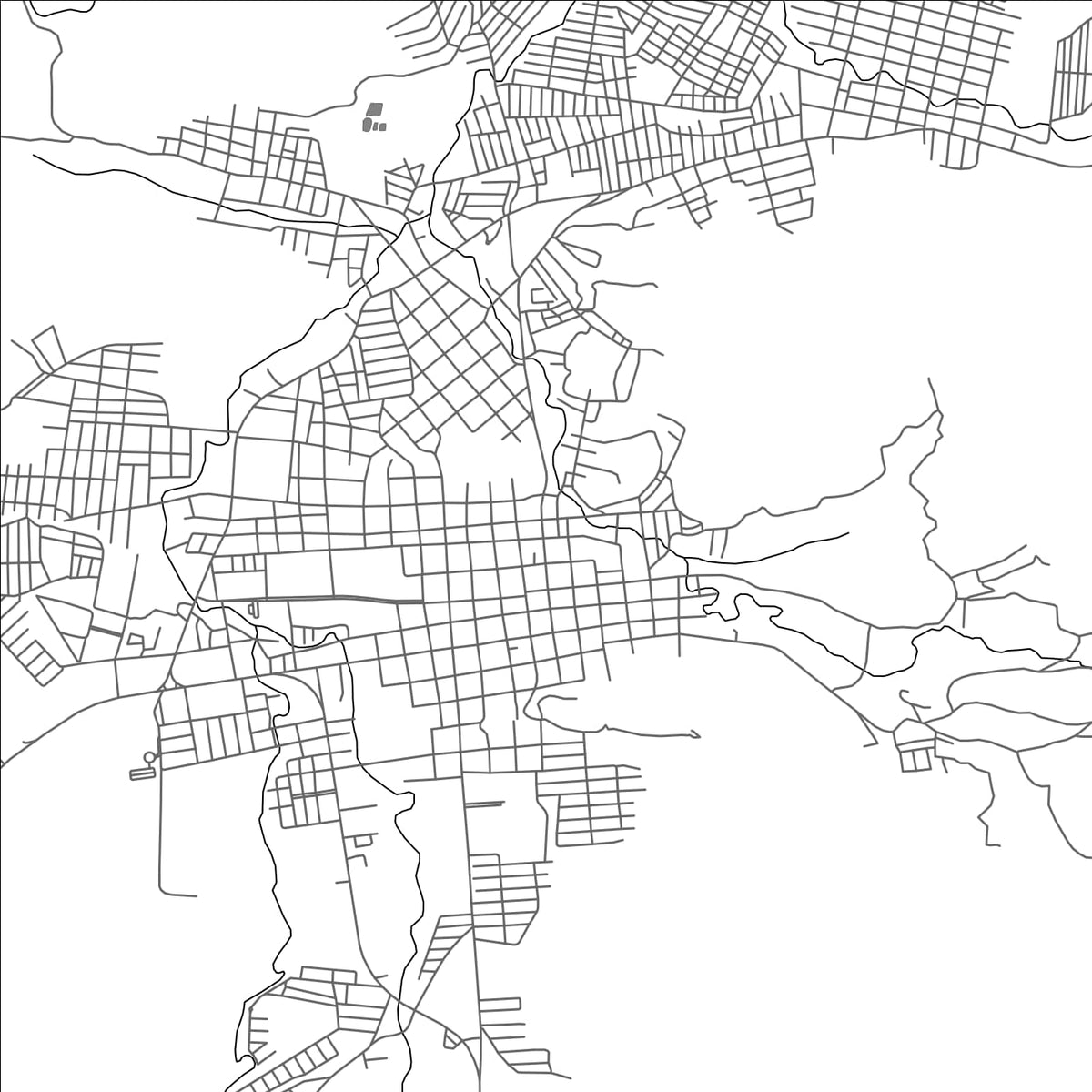 ROAD MAP OF DANLI, HONDURAS BY MAPBAKES