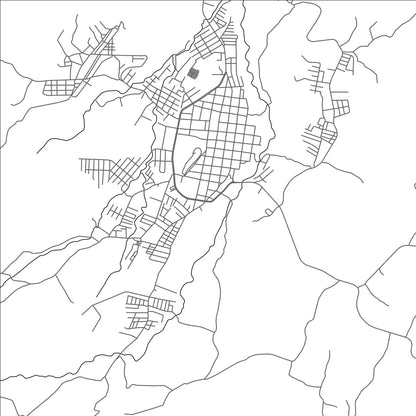 ROAD MAP OF GRACIAS, HONDURAS BY MAPBAKES