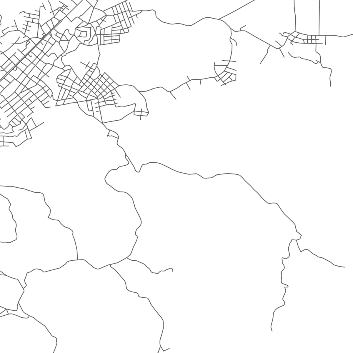 ROAD MAP OF LA ENTRADA, HONDURAS BY MAPBAKES