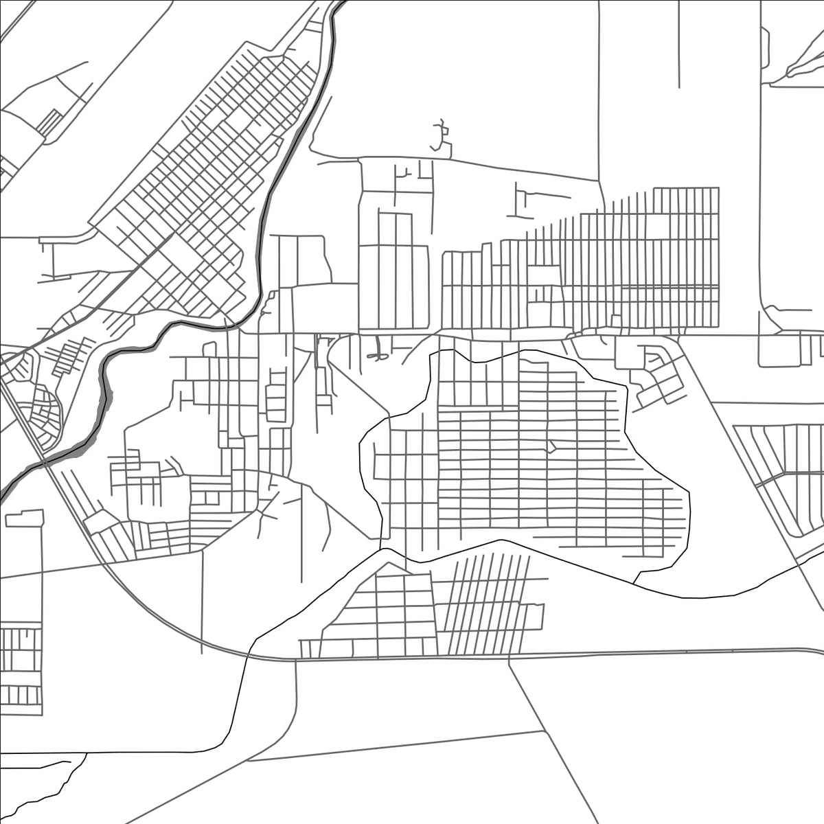 ROAD MAP OF LA LIMA, HONDURAS BY MAPBAKES