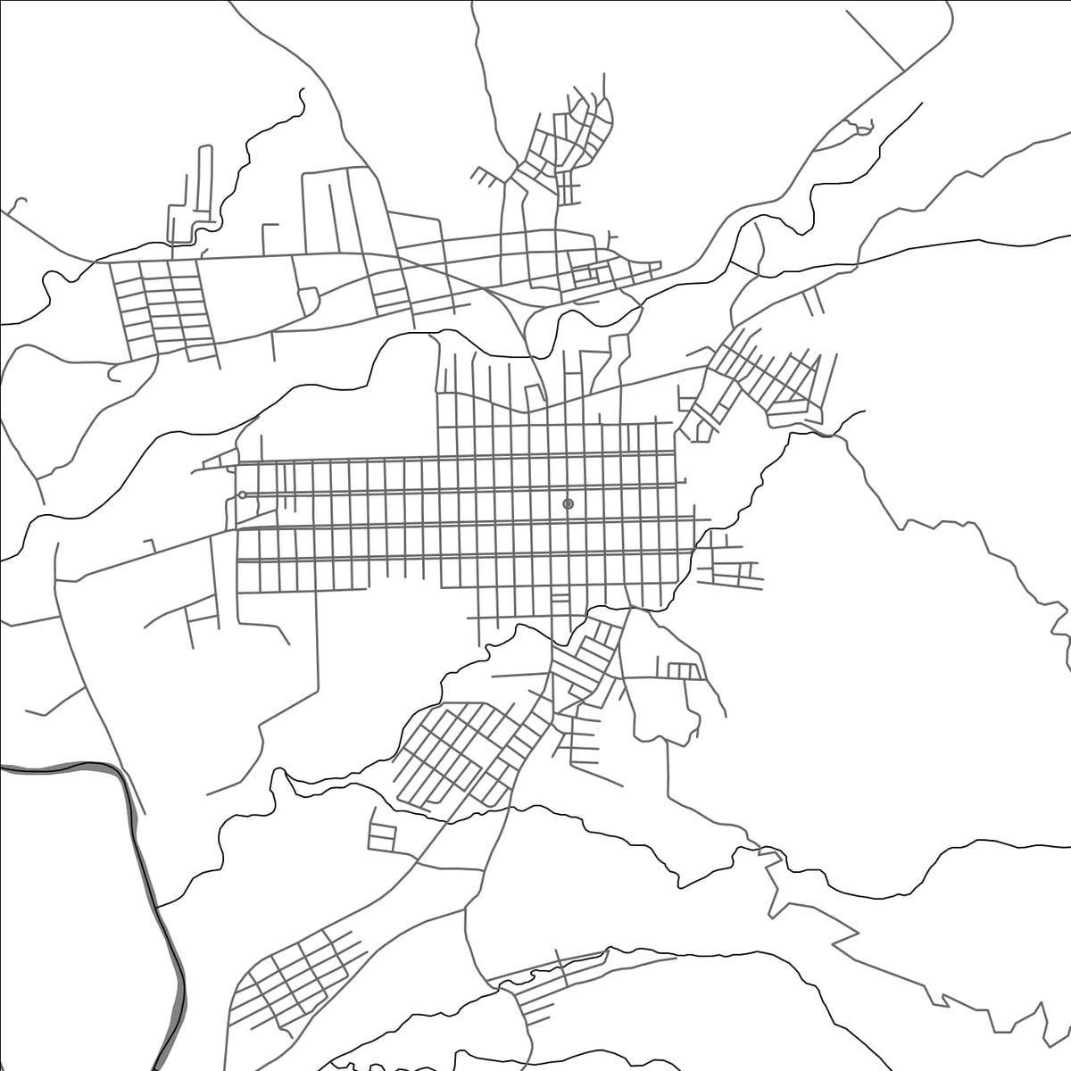 ROAD MAP OF NUEVA OCOTEPEQUE, HONDURAS BY MAPBAKES