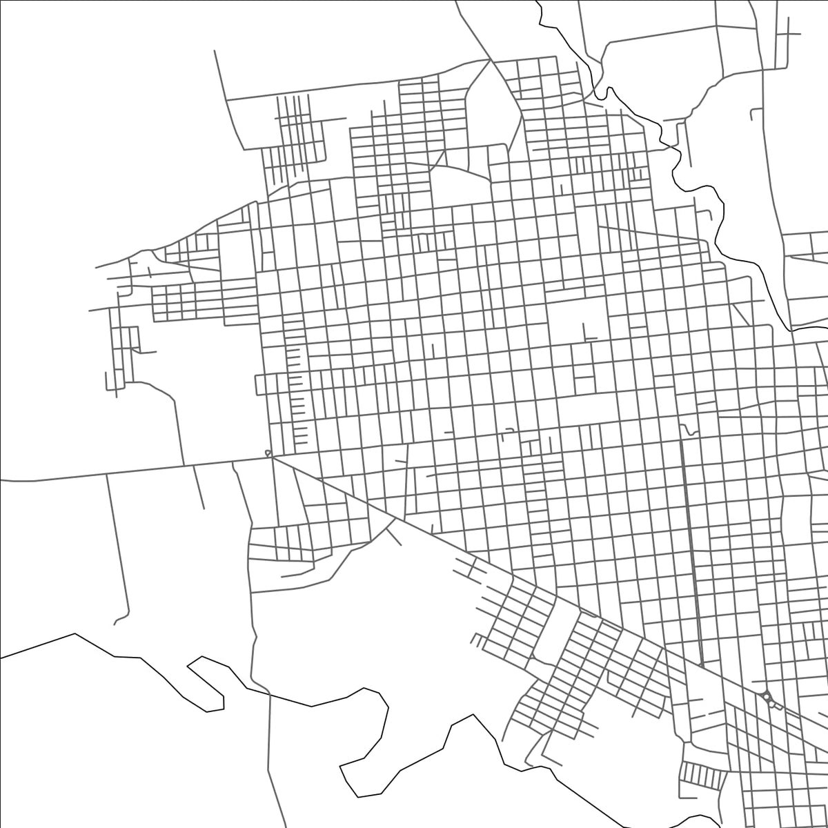 ROAD MAP OF OLANCHITO, HONDURAS BY MAPBAKES