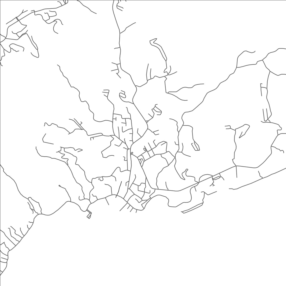 ROAD MAP OF ROATAN, HONDURAS BY MAPBAKES