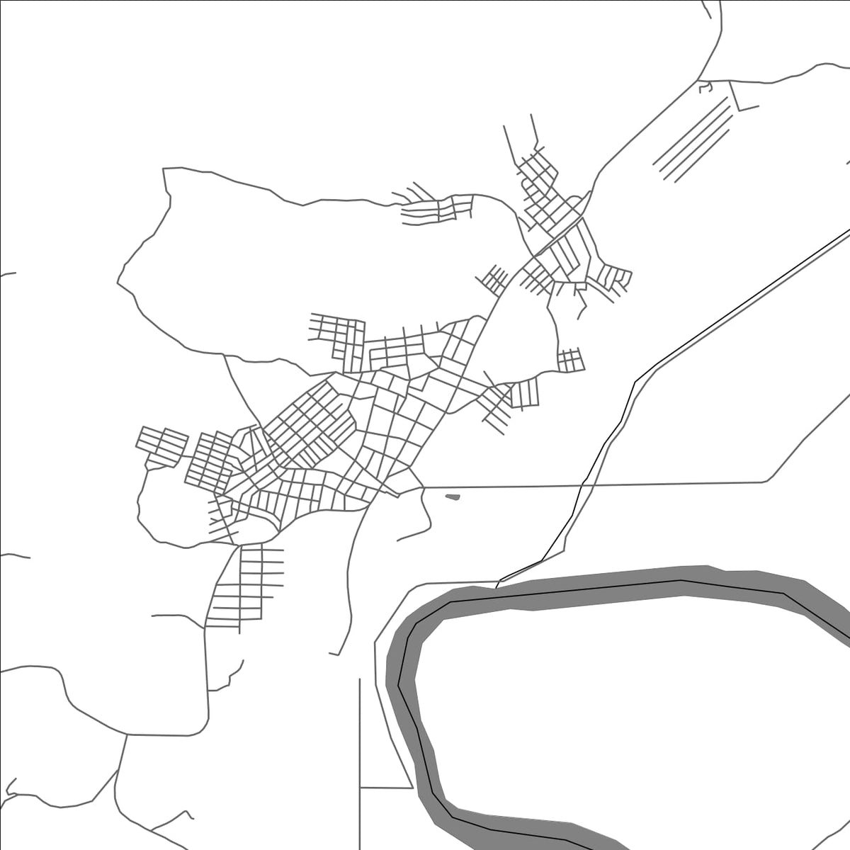 ROAD MAP OF SAN MANUEL, HONDURAS BY MAPBAKES