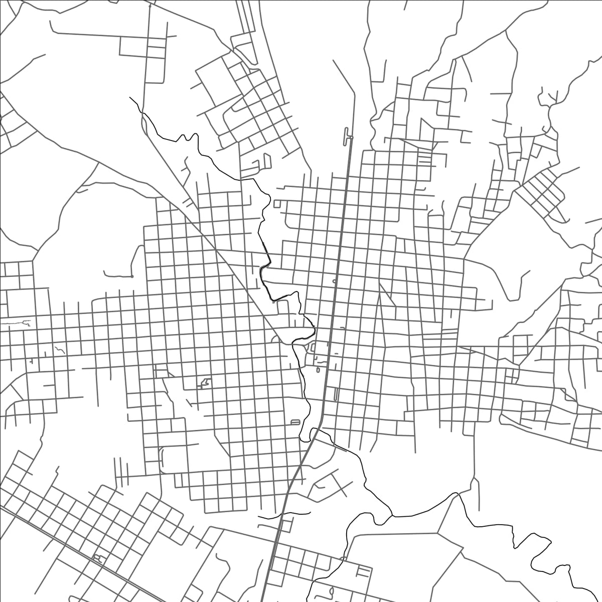 ROAD MAP OF SIGUATEPEQUE, HONDURAS BY MAPBAKES