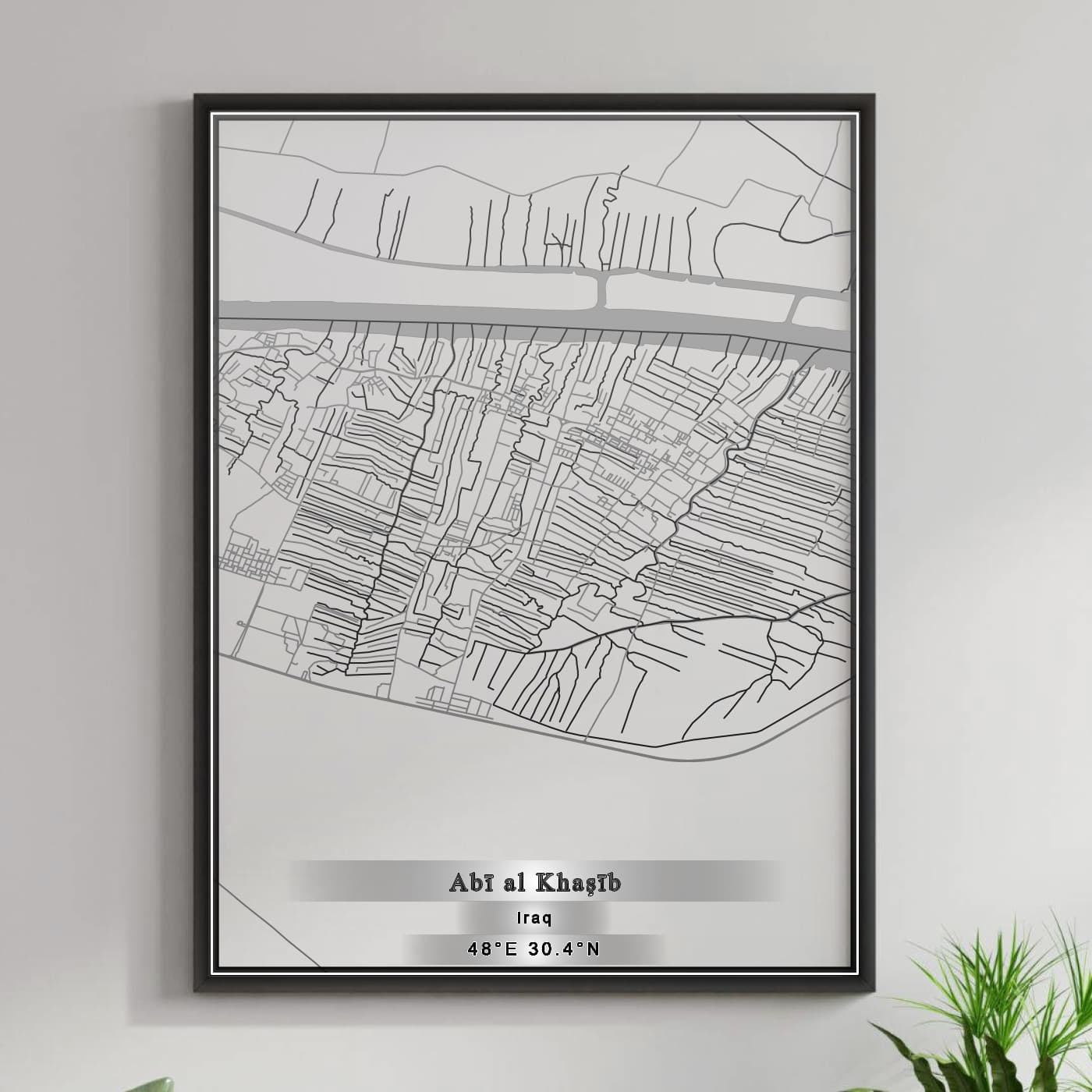 ROAD MAP OF ABI AL KHASIB, IRAQ BY MAPBAKES