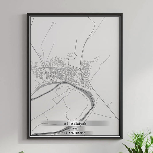 ROAD MAP OF AL `AZIZIYAH, IRAQ BY MAPBAKES