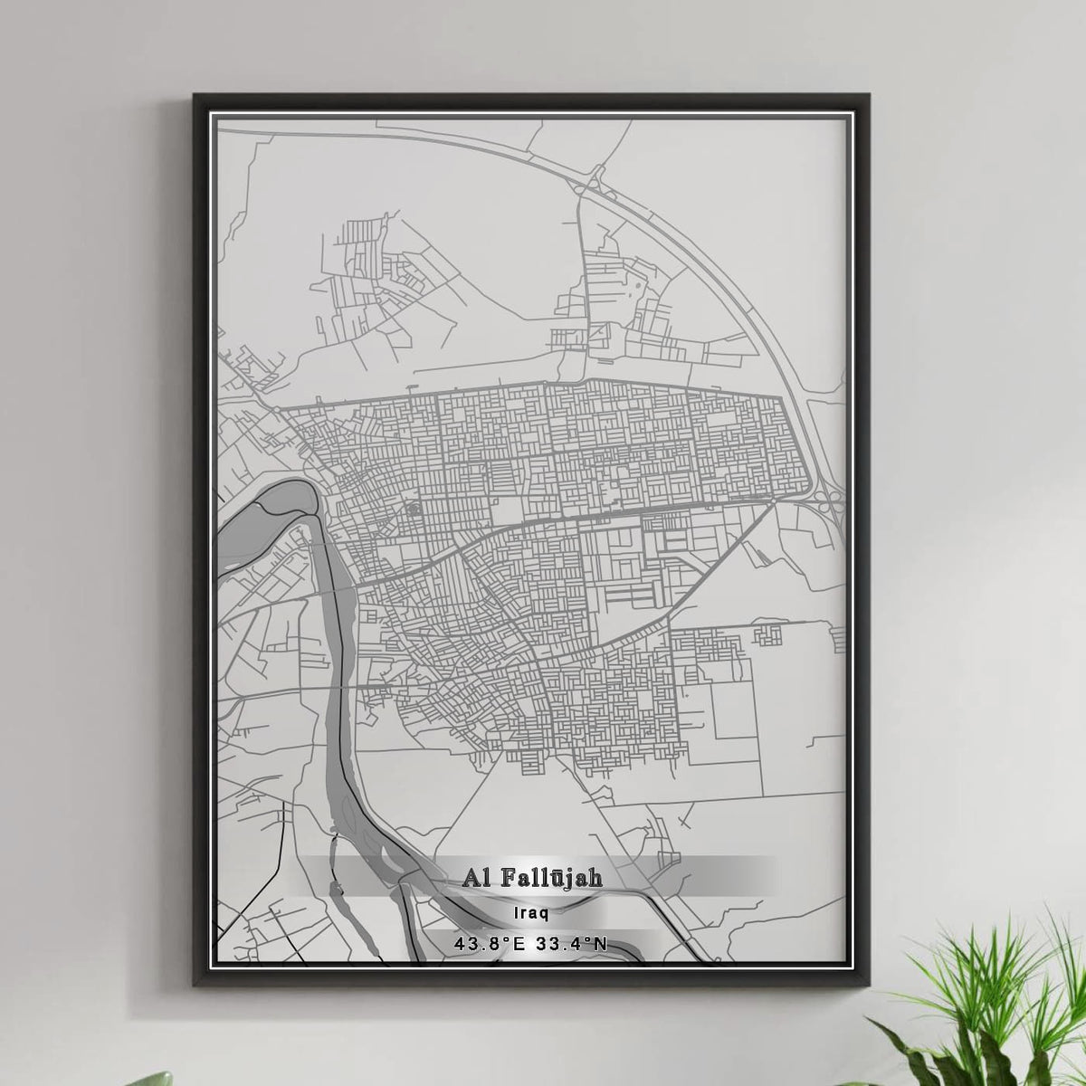 ROAD MAP OF AL FALLUJAH, IRAQ BY MAPBAKES