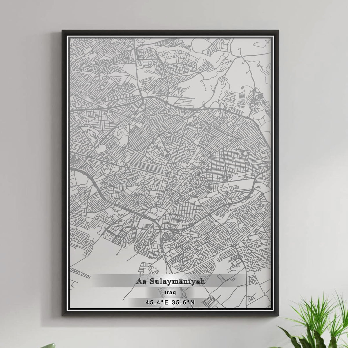 ROAD MAP OF AS SULAYMANIYAH, IRAQ BY MAPBAKES