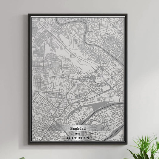 ROAD MAP OF BAGHDAD, IRAQ BY MAPBAKES