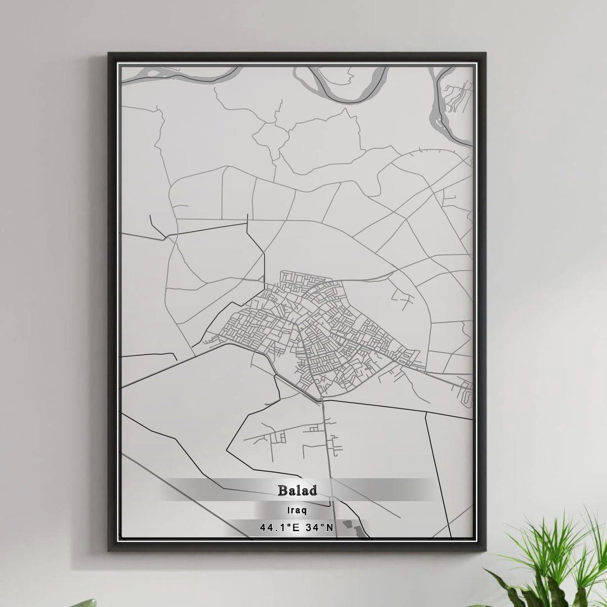 ROAD MAP OF BALAD, IRAQ BY MAPBAKES