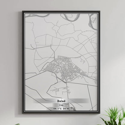 ROAD MAP OF BALAD, IRAQ BY MAPBAKES