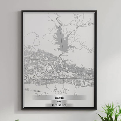 ROAD MAP OF DAHUK, IRAQ BY MAPBAKES