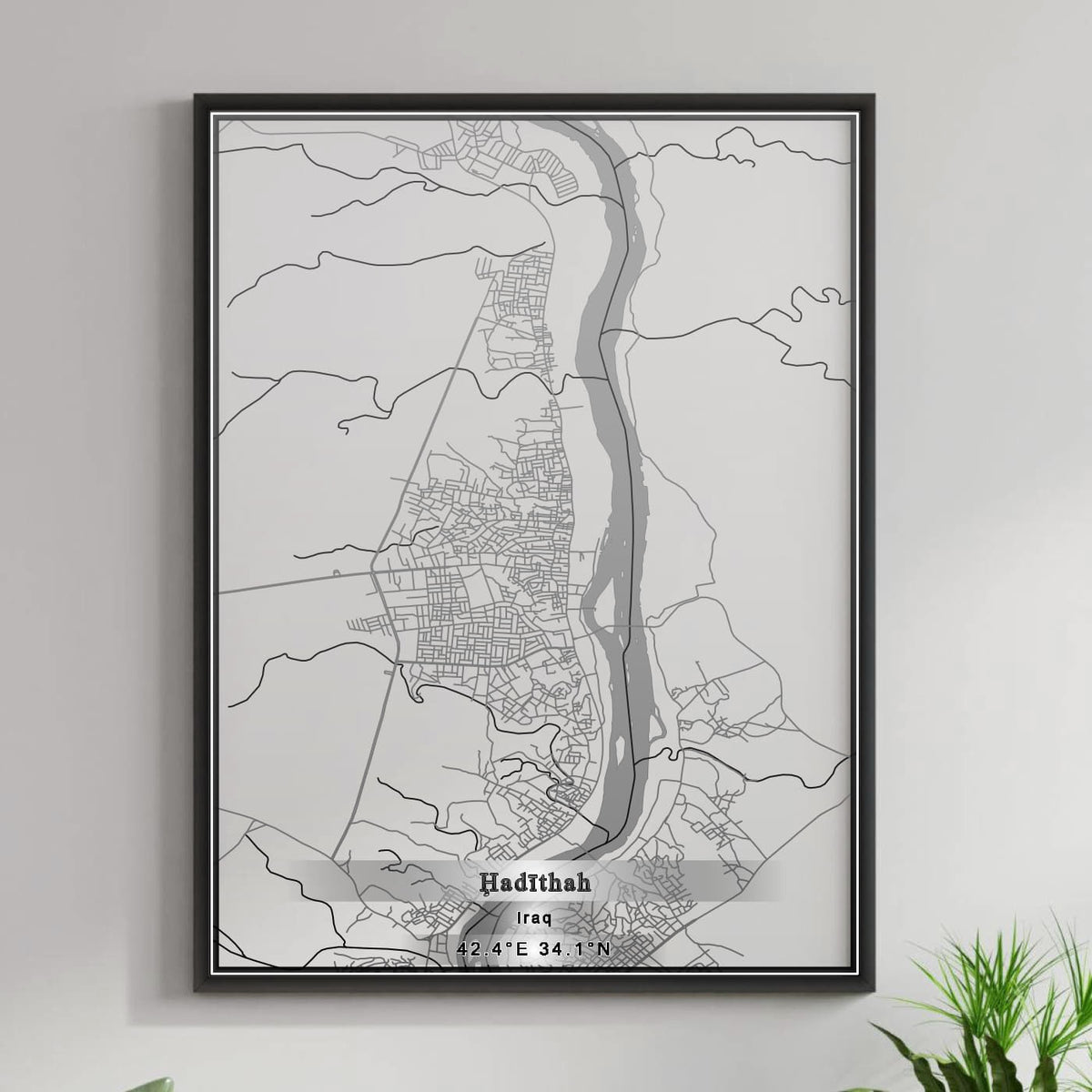 ROAD MAP OF HADITHAH, IRAQ BY MAPBAKES