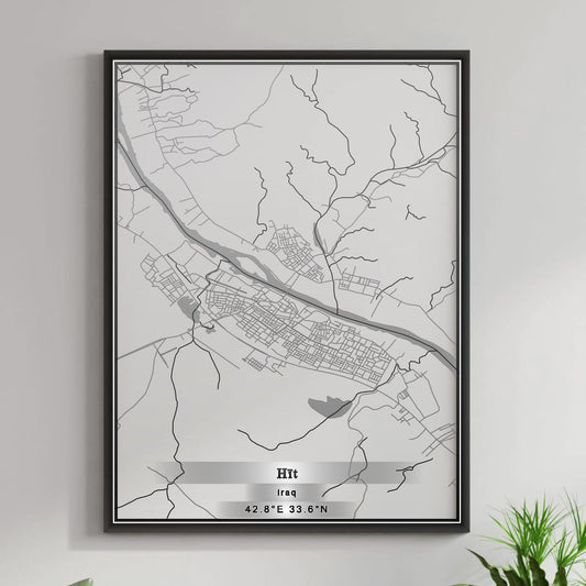 ROAD MAP OF HIT, IRAQ BY MAPBAKES