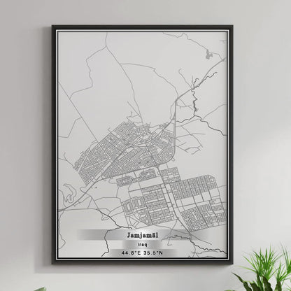 ROAD MAP OF JAMJAMAL, IRAQ BY MAPBAKES