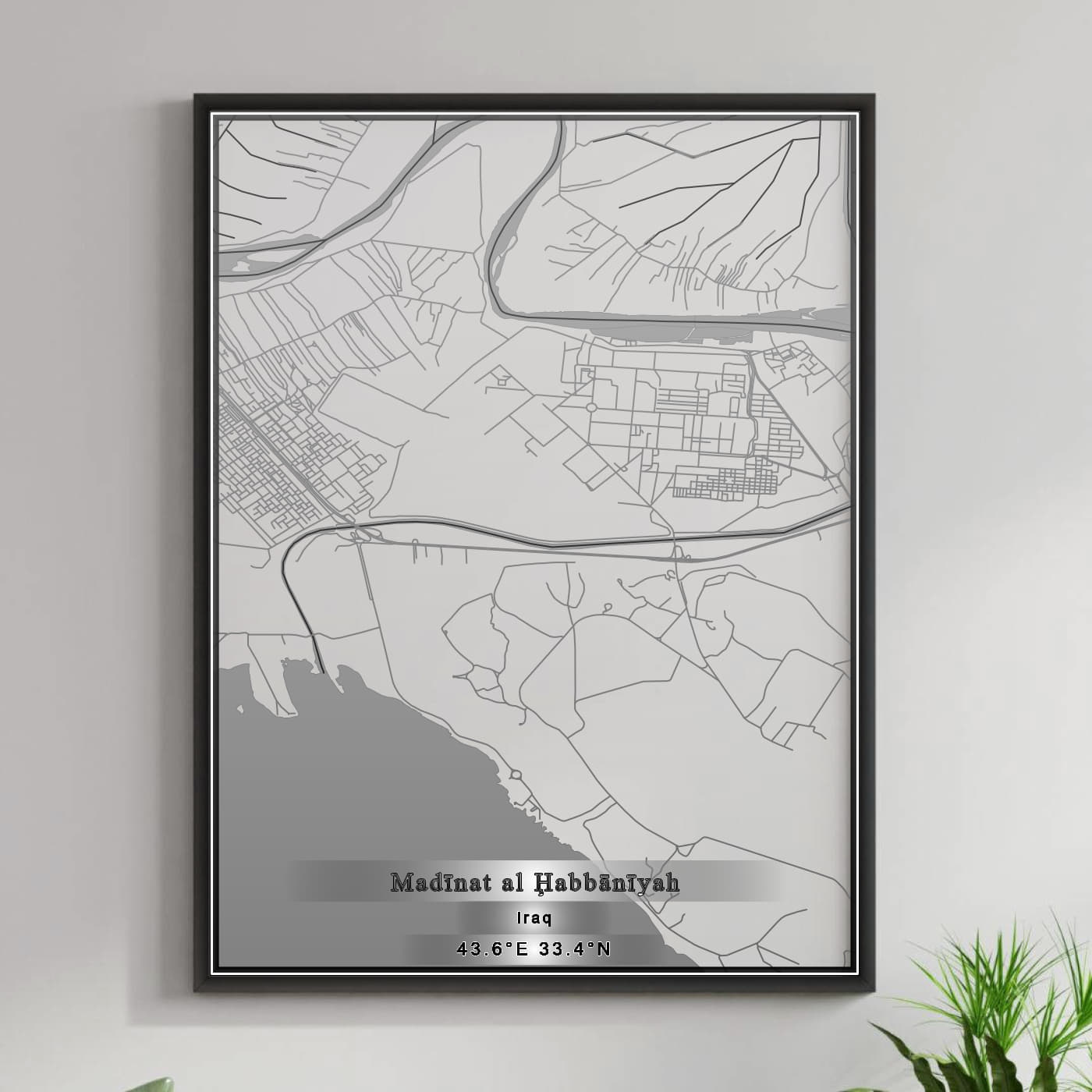 ROAD MAP OF MADINAT AL HABBANIYAH, IRAQ BY MAPBAKES