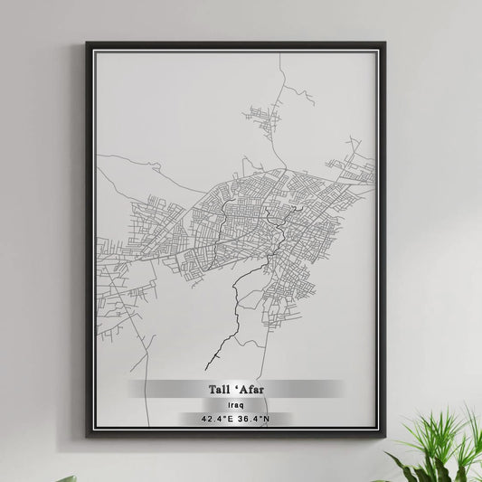 ROAD MAP OF TALL `AFAR, IRAQ BY MAPBAKES
